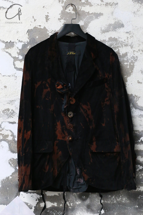 ARCHIVIO J.M.Ribot 24 Autumn/Winter Handmade Bleached Suit Jacket Italy AJM-G15/VB/BLEACHED-0 Black